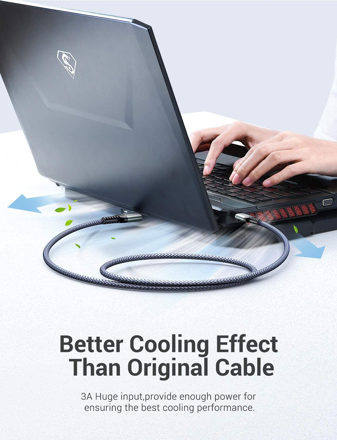 [2 Pack] USB 3.0 Cable, USB to USB Cable, USB A Male to Male Cable [3.3FT+ 3.3FT] [Never Rupture] Double End USB Cord Compatible with Hard Drive Enclosures, DVD Player, Laptop Cooler and More