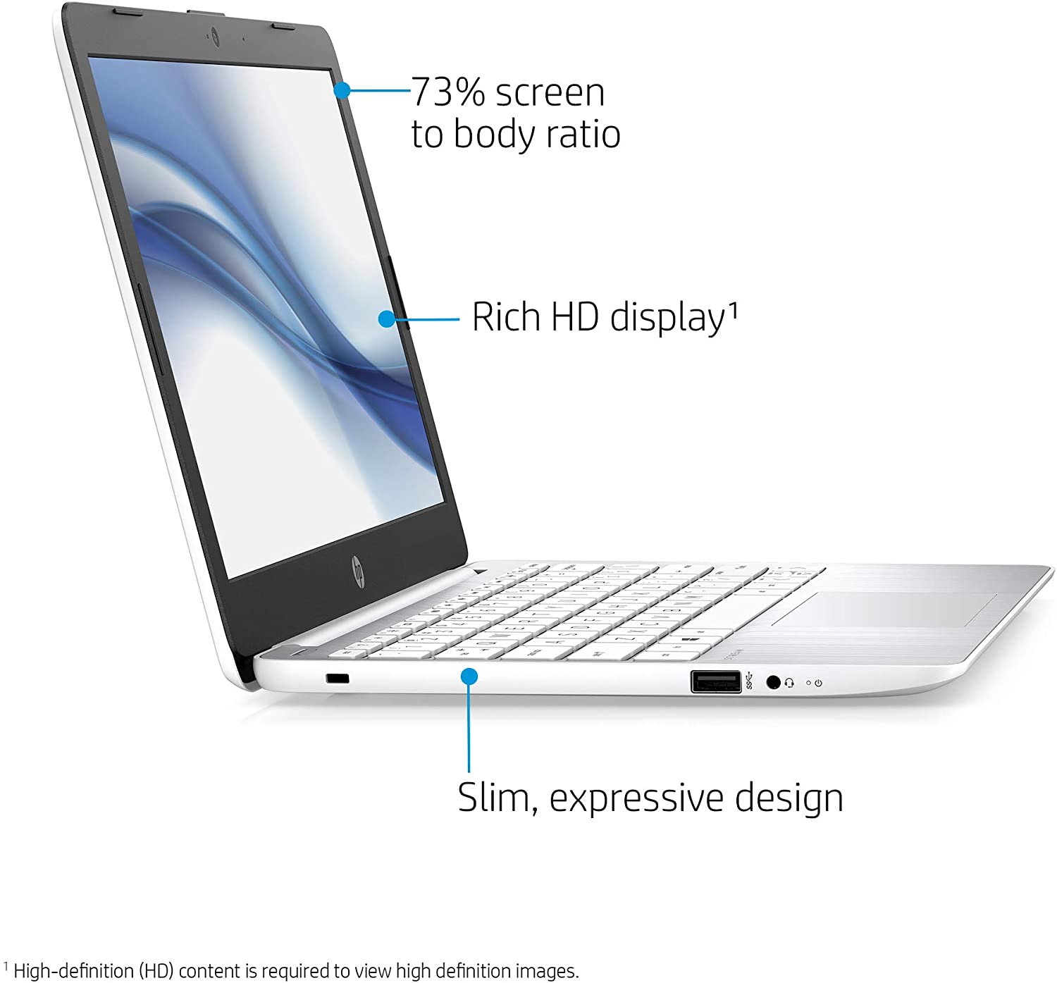 HP Stream 11-inch HD Laptop, Intel Celeron N4000, 4 GB RAM, 32 GB eMMC, Windows 10 Home in S Mode with Office 365 Personal for 1 Year (11-ak0020nr, Diamond White)