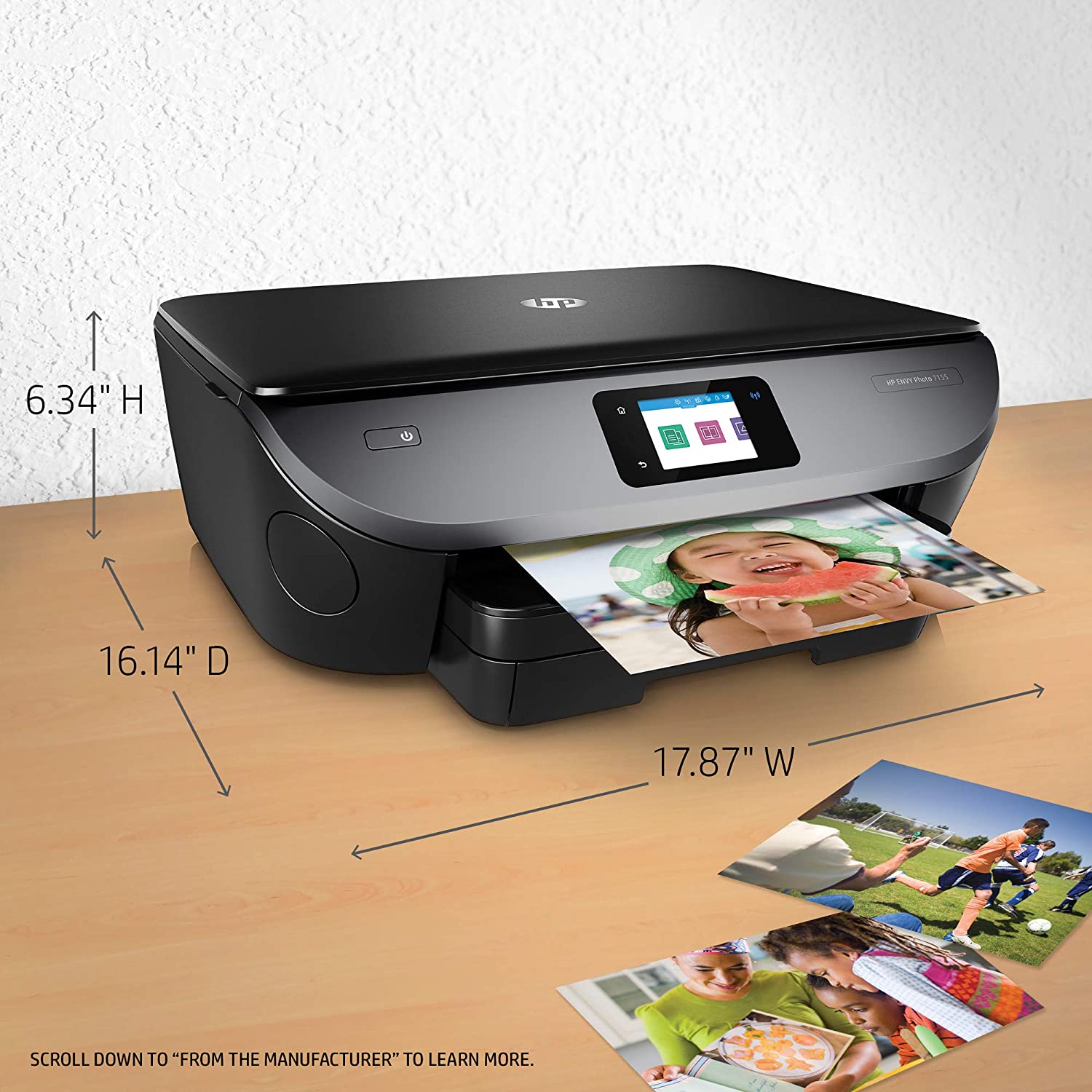 HP Envy Photo 7155 All in One Photo Printer with Wireless Printing, HP Instant Ink or Amazon Dash Replenishment Ready (K7G93A)