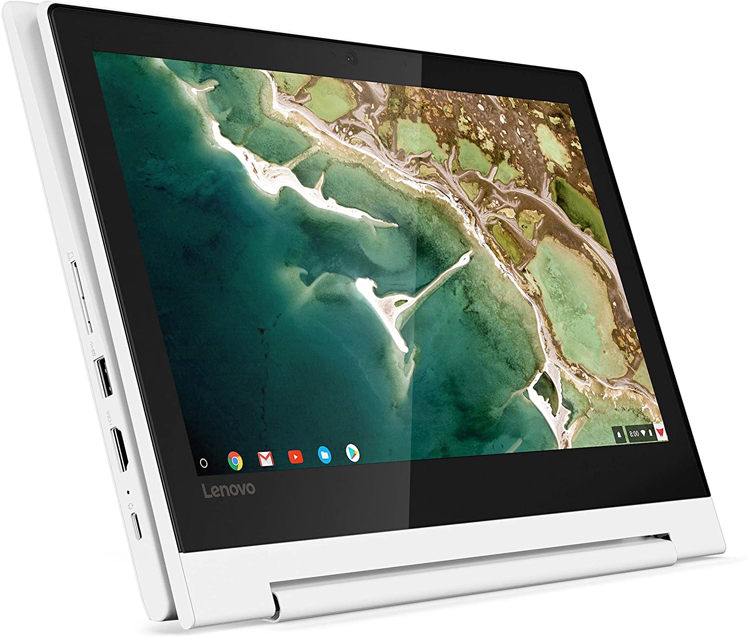 Lenovo Chromebook C330 2-in-1 Convertible Laptop, 11.6-Inch HD (1366 x 768) IPS Display, MediaTek MT8173C Processor, 4GB LPDDR3, 64 GB eMMC, Chrome OS, 81HY0000US, Blizzard White