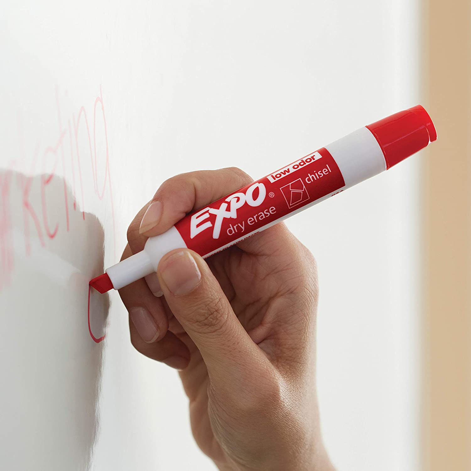 Expo 1927526 Low-Odor Dry Erase Markers Chisel Tip Vibrant Colors
