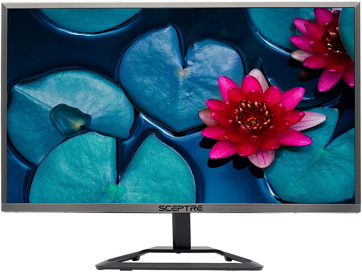 Sceptre 24 Inch Ultra Thin Ultra Slim 1080P 75Hz LED Monitor HDMI VGA, Metal Black (E248W-1920R)