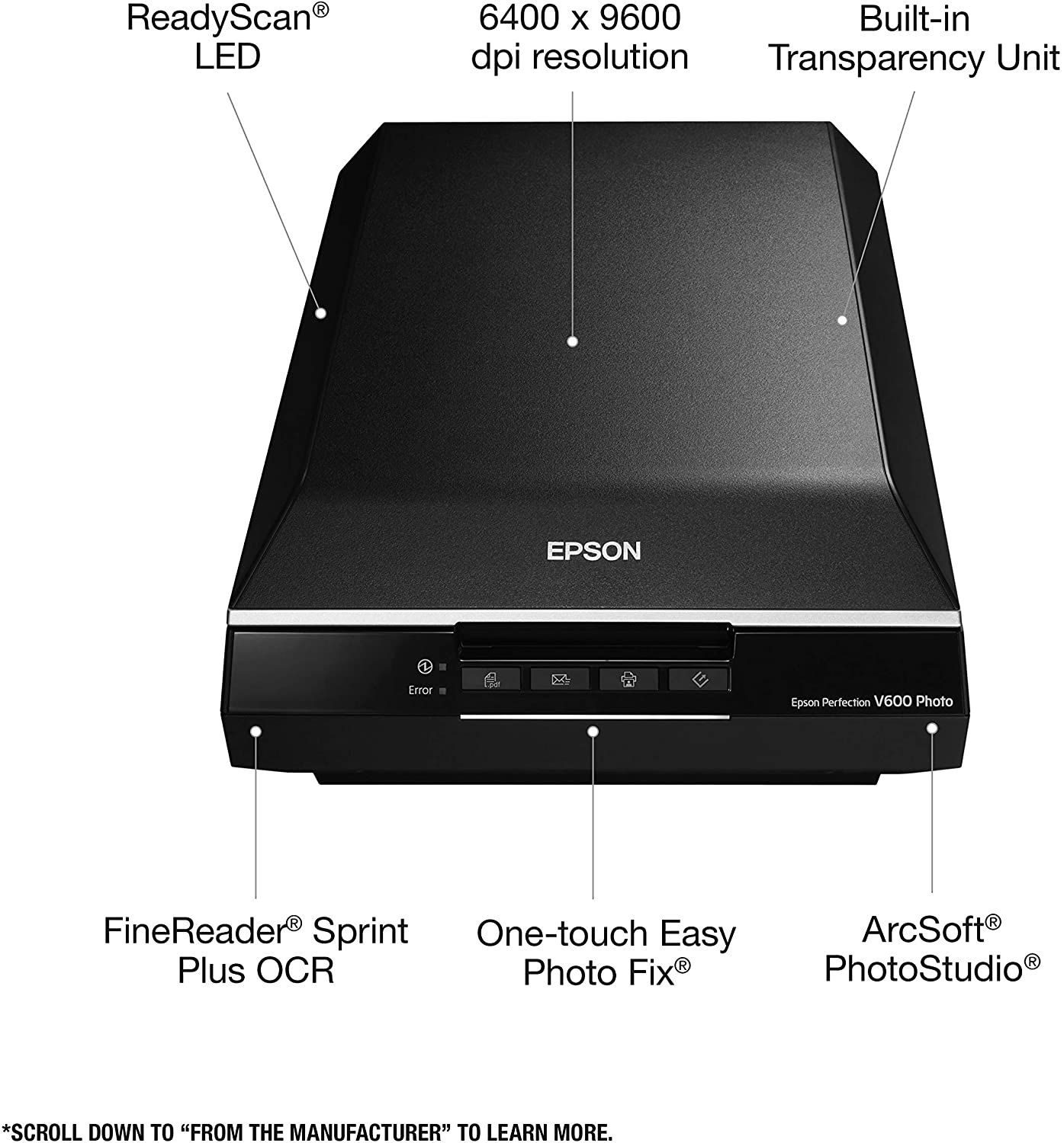 Epson Perfection V600 Color Photo, Image, Film, Negative & Document Scanner