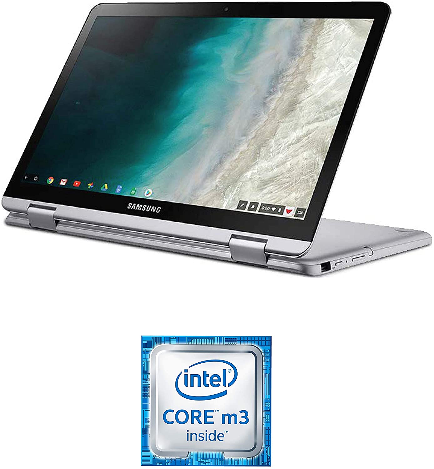 Samsung Chromebook Plus V2, 2-in-1, Intel Core m3, 4GB RAM, 64GB eMMC, 13MP Camera, Chrome OS, 12.2