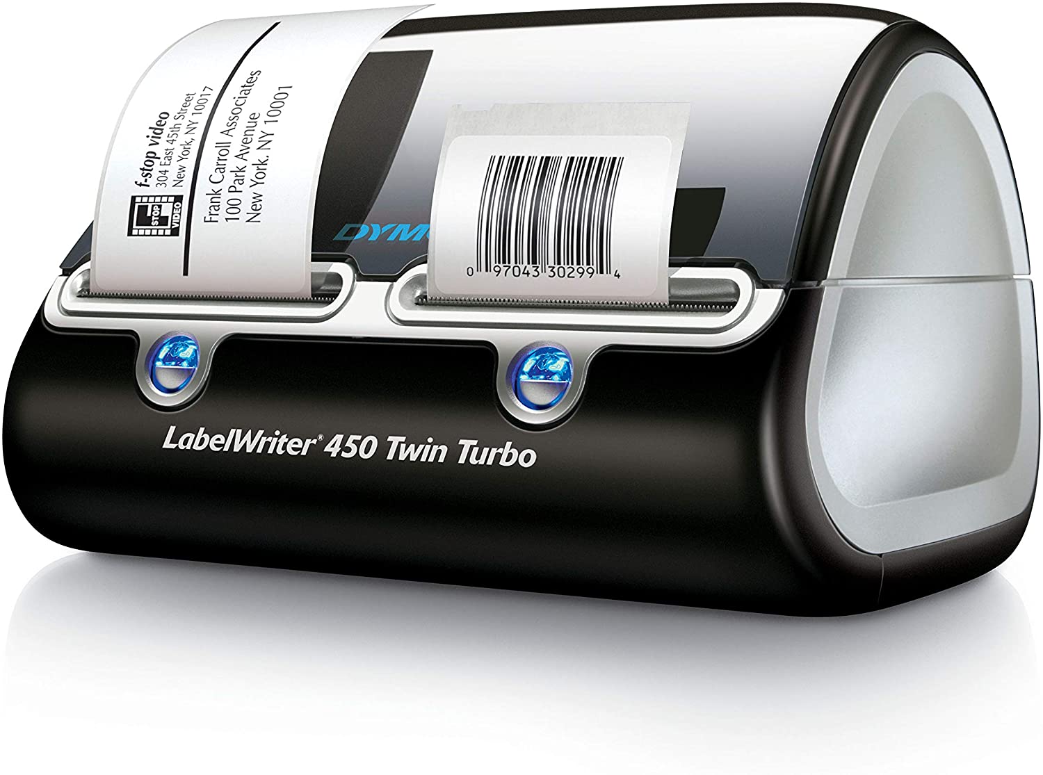 DYMO Label Writer 450 Twin Turbo label printer, 71 Labels Per Minute, Black/Silver (1752266)