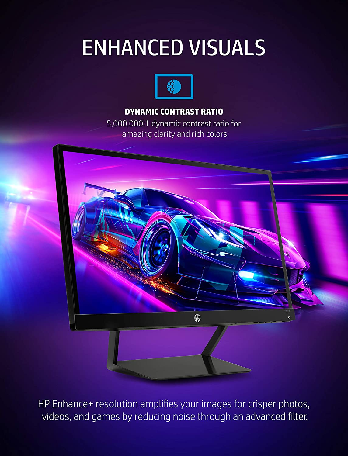 HP Pavilion 22cwa 21.5-Inch Full HD 1080p IPS LED Monitor, Tilt, VGA and HDMI (T4Q59AA) - Black