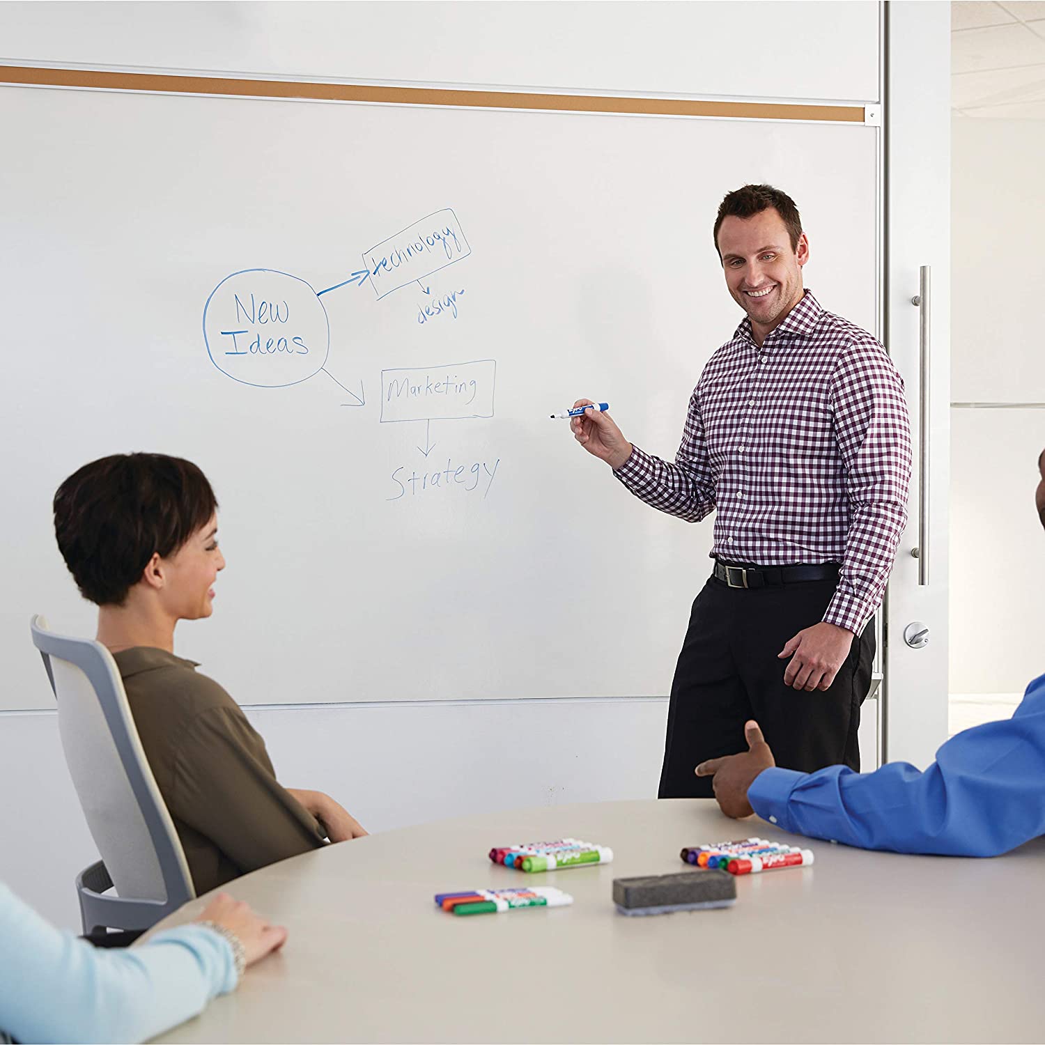 Expo 1927526 Low-Odor Dry Erase Markers Chisel Tip Vibrant Colors