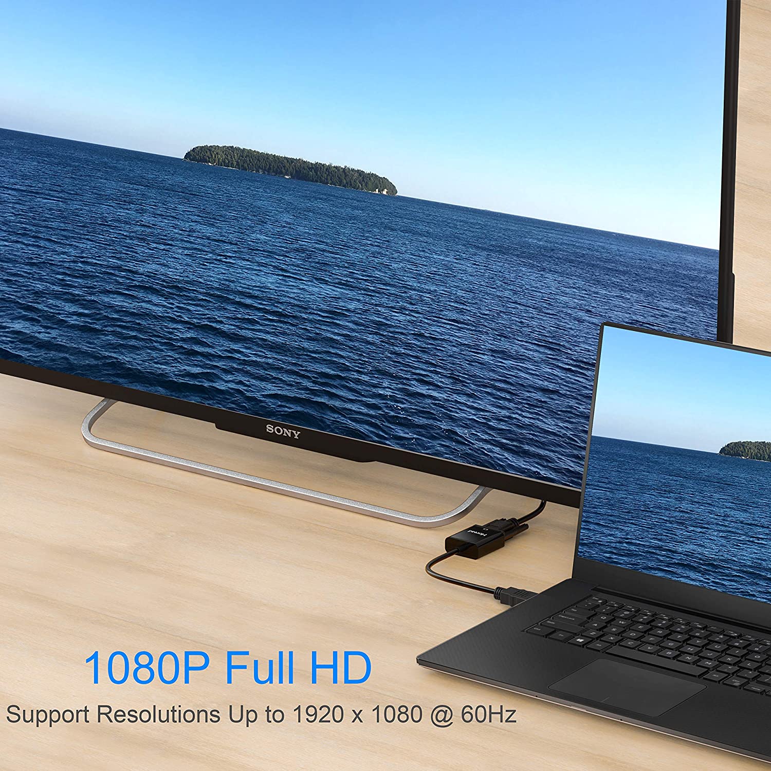 HDMI to VGA, 5 Pack, Moread Gold-Plated HDMI to VGA Adapter (Male to Female) for Computer, Desktop, Laptop, PC, Monitor, Projector, HDTV, Chromebook, Raspberry Pi, Roku, Xbox and More - Black