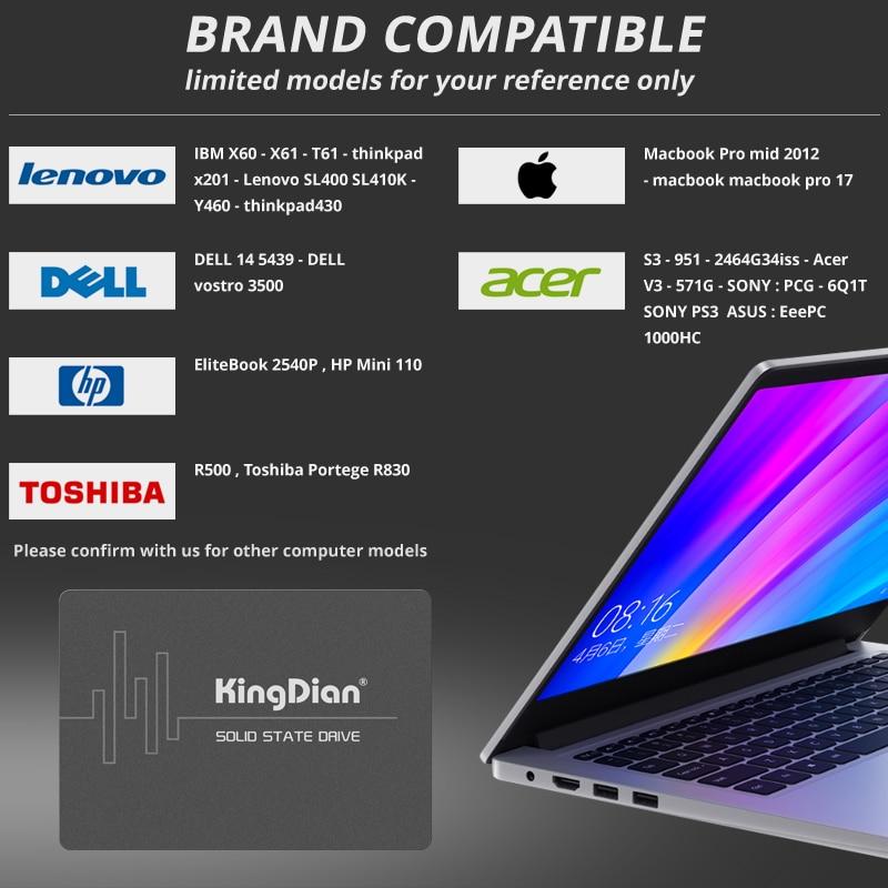 KingDian SSD 1tb 120gb 240 gb 480gb 2tb SSD HDD 2.5'' SSD SATA SATAIII 512gb 256gb 128gb Internal Solid State Drive for Laptop