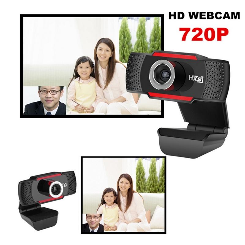 S30 High Definition 720P 1.0MP Webcam with MIC Black & Red
