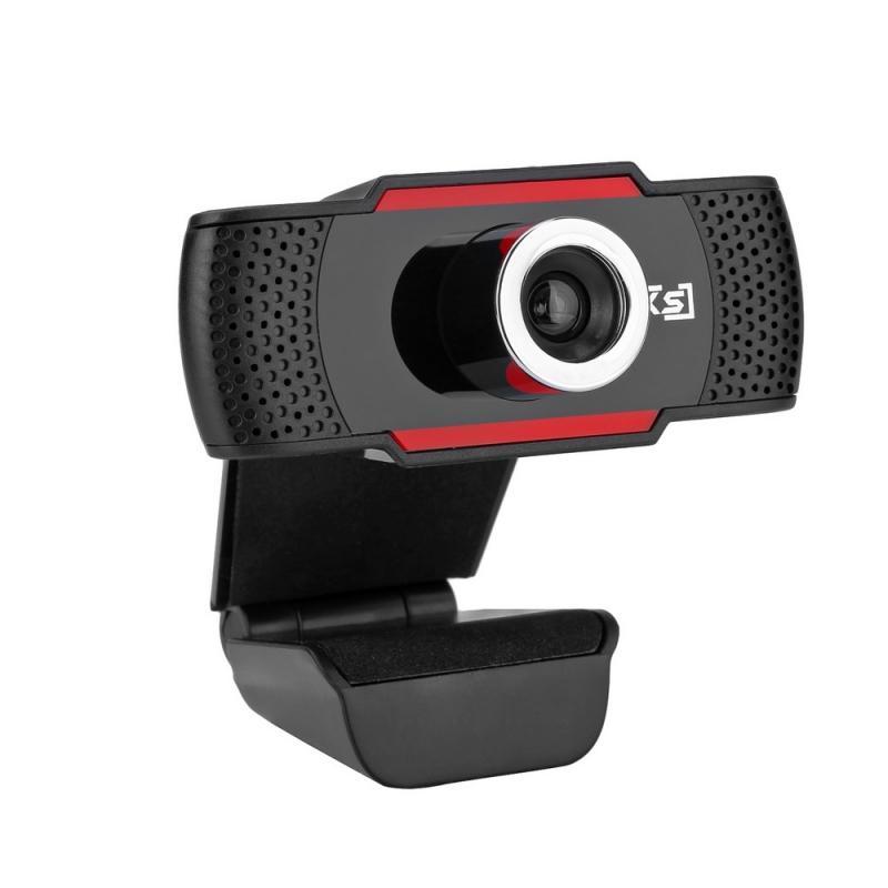 S30 High Definition 720P 1.0MP Webcam with MIC Black & Red